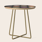 mid century abstract geometric autumn 3 Side Table Gallery Image 1