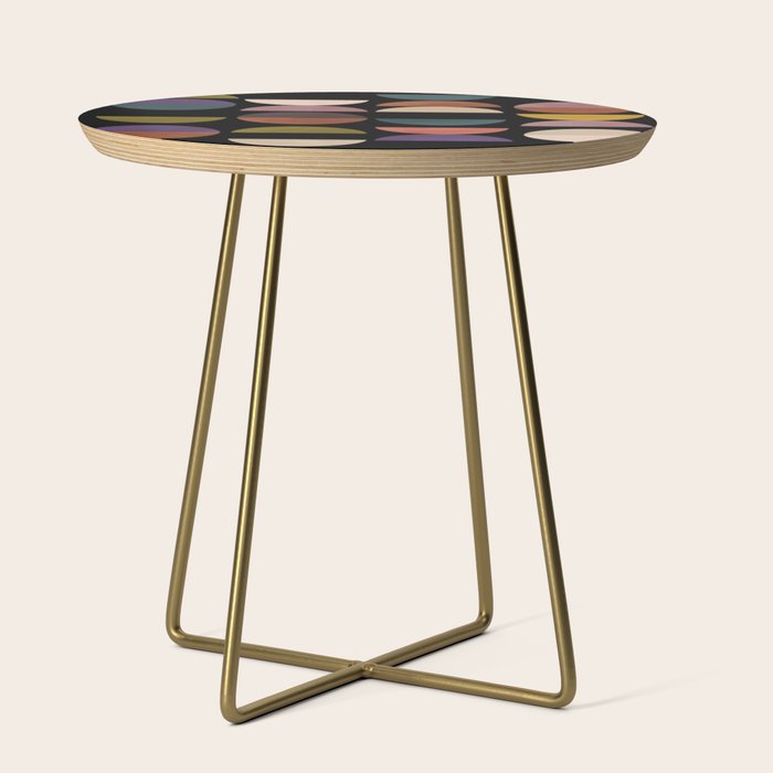 mid century abstract geometric autumn 3 Side Table Gallery Image 1