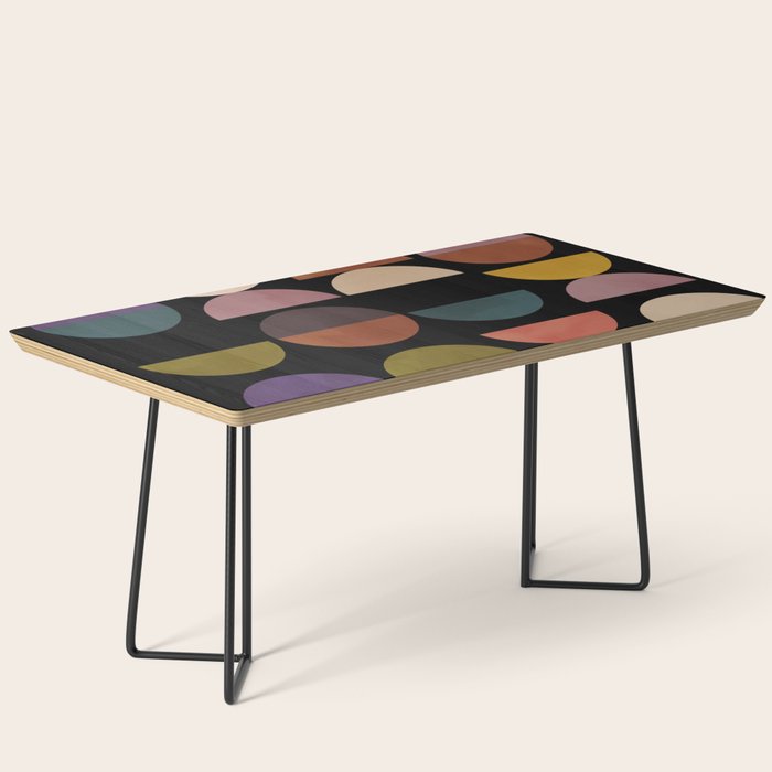 mid century abstract geometric autumn 3 Coffee Table Gallery Image 1