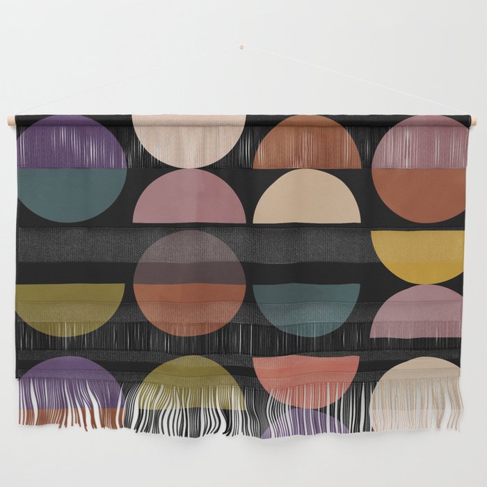 mid century abstract geometric autumn 3 Wall Hanging Gallery Image 1
