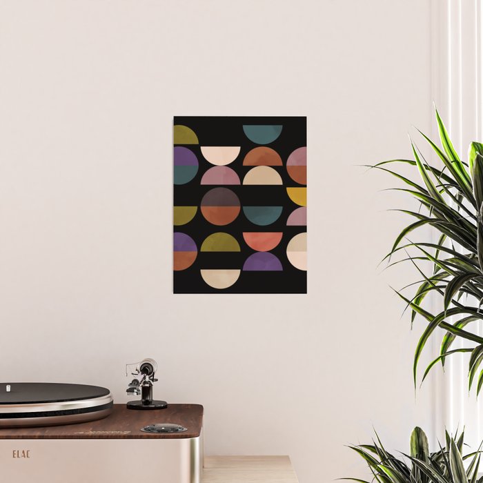 mid century abstract geometric autumn 3 Poster Gallery Image 2
