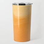 70s Style Golden Sunset Abstract Landscape Travel Mug Gallery Image 1