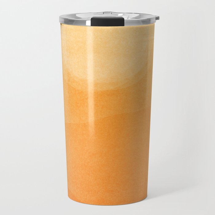 70s Style Golden Sunset Abstract Landscape Travel Mug Gallery Image 1