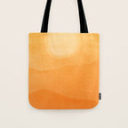 70s Style Golden Sunset Abstract Landscape Tote Bag Gallery Image 1