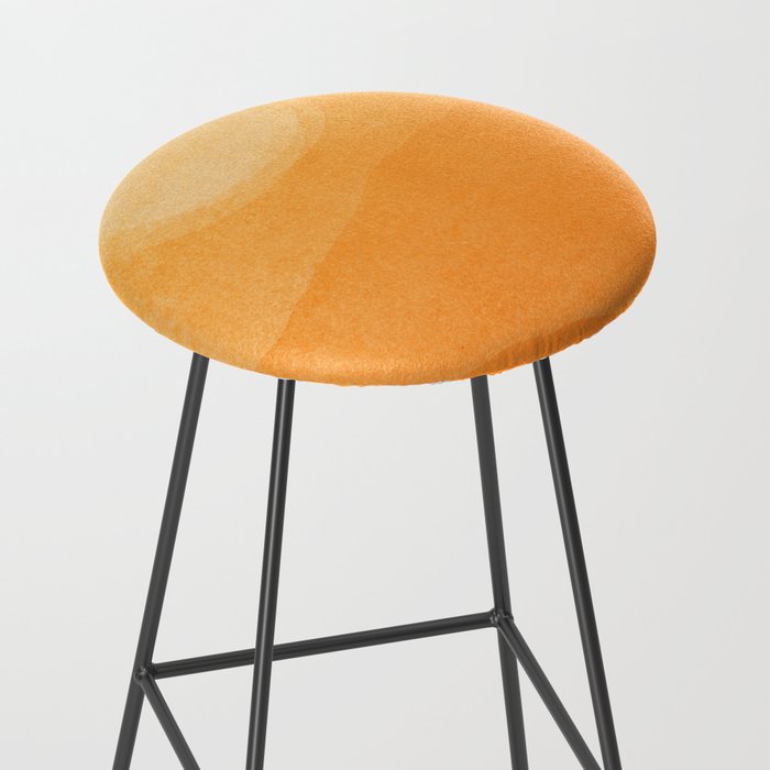 70s Style Golden Sunset Abstract Landscape Stool Gallery Image 2