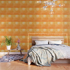 70s Style Golden Sunset Abstract Landscape Wallpaper Gallery Image 3