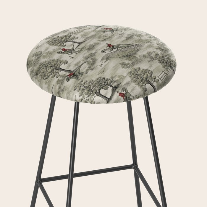 Not-So-Traditional English Fox Hunt with Dinosaurs Stool Gallery Image 2