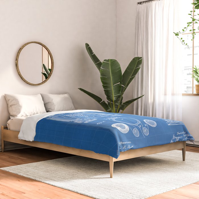 First Computer Patent - Technology Art - Blueprint Comforter Gallery Image 2