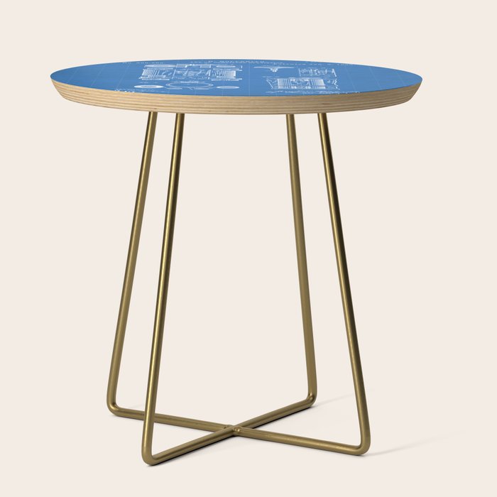 First Computer Patent - Technology Art - Blueprint Side Table Gallery Image 1