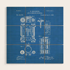 First Computer Patent - Technology Art - Blueprint Wood Wall Art Gallery Image 1