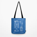 First Computer Patent - Technology Art - Blueprint Tote Bag Gallery Image 2