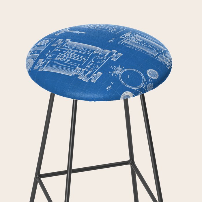 First Computer Patent - Technology Art - Blueprint Stool Gallery Image 2
