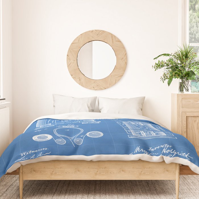 First Computer Patent - Technology Art - Blueprint Duvet Cover Gallery Image 3