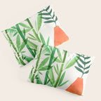 Bamboo and Fern Botanical Illustration Pillow Sham Gallery Image 3