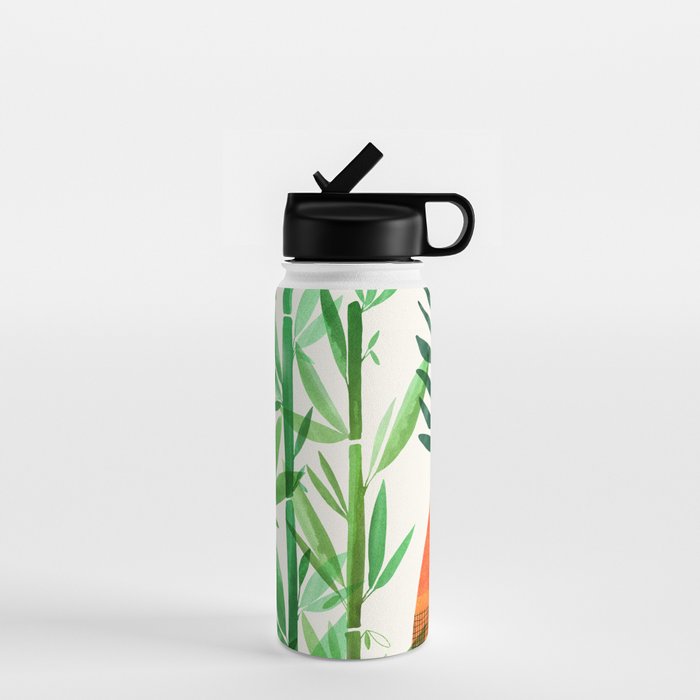 Bamboo and Fern Botanical Illustration Water Bottle Gallery Image 1