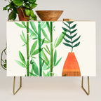 Bamboo and Fern Botanical Illustration Credenza Gallery Image 1