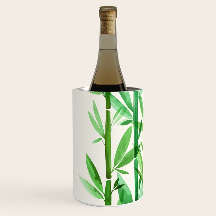 Bamboo and Fern Botanical Illustration Wine Chiller Gallery Image 2