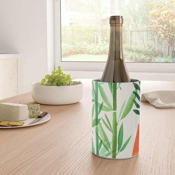 Bamboo and Fern Botanical Illustration Wine Chiller Gallery Image 4