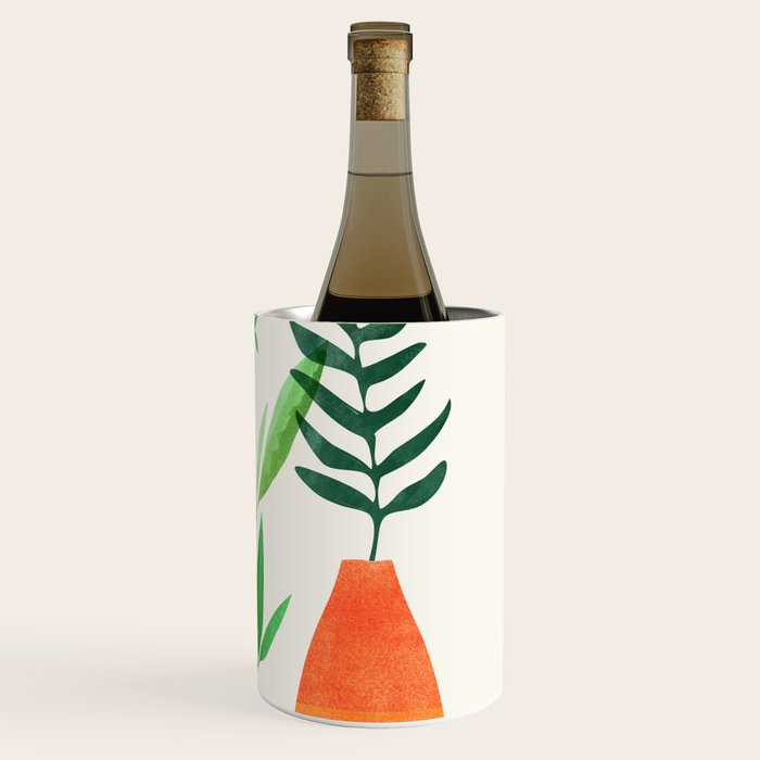 Bamboo and Fern Botanical Illustration Wine Chiller Gallery Image 3