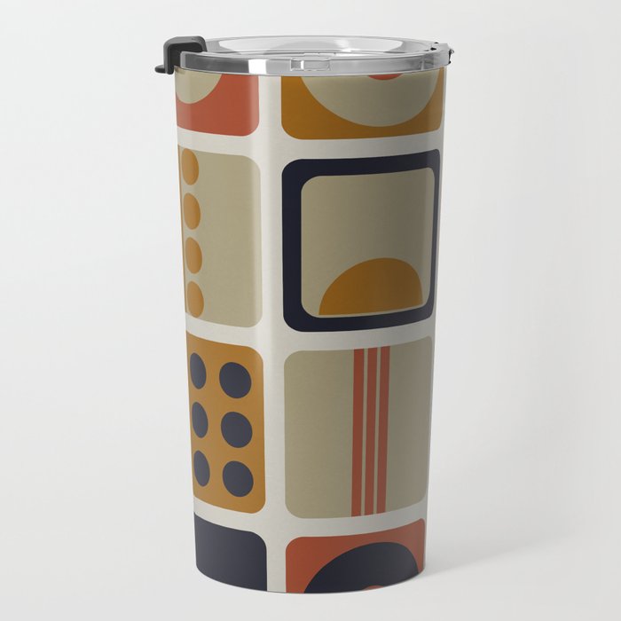 Retro Shapes Travel Mug Gallery Image 3