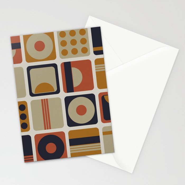 Retro Shapes Stationery Card Gallery Image 2