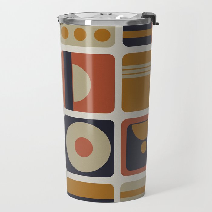 Retro Shapes Travel Mug Gallery Image 2