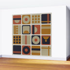 Retro Shapes Wall Mural Gallery Image 2