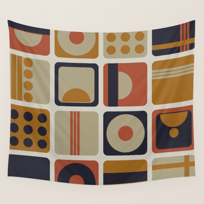 Retro Shapes Wall Tapestry Gallery Image 4