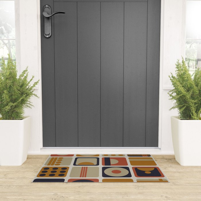 Retro Shapes Welcome Mat Gallery Image 3