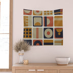 Retro Shapes Wall Tapestry Gallery Image 2