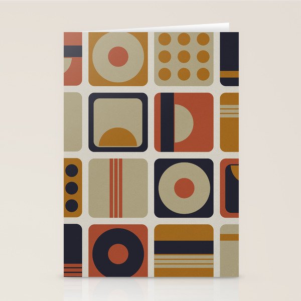 Retro Shapes Stationery Card Gallery Image 1