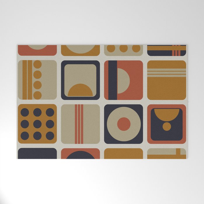 Retro Shapes Welcome Mat Gallery Image 1