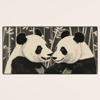 Bamboo Panda Dancing Pair Desk Mat Gallery Image 3