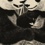 Bamboo Panda Dancing Pair Coffee Mug Gallery Image 2