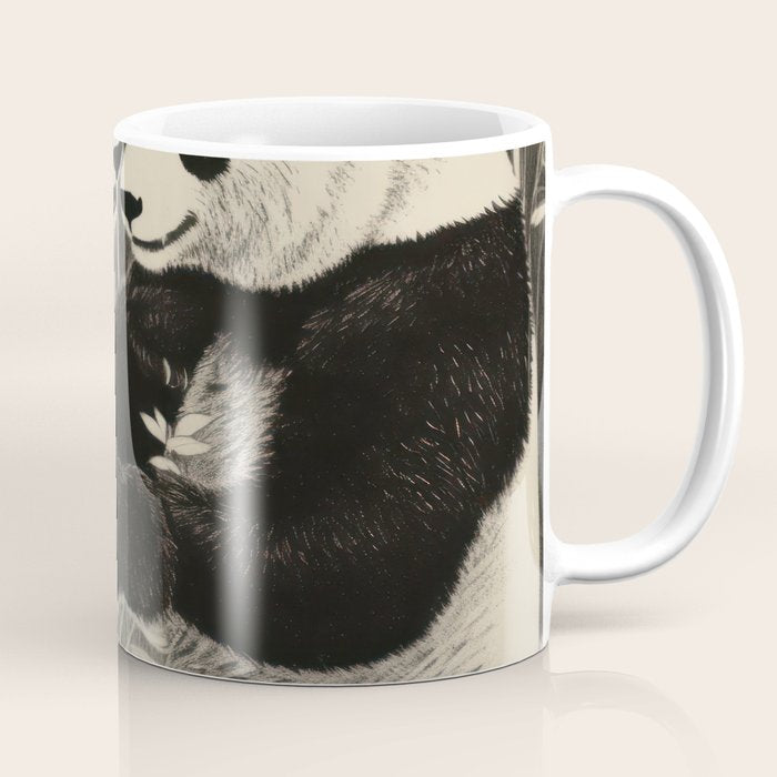 Bamboo Panda Dancing Pair Coffee Mug Gallery Image 1
