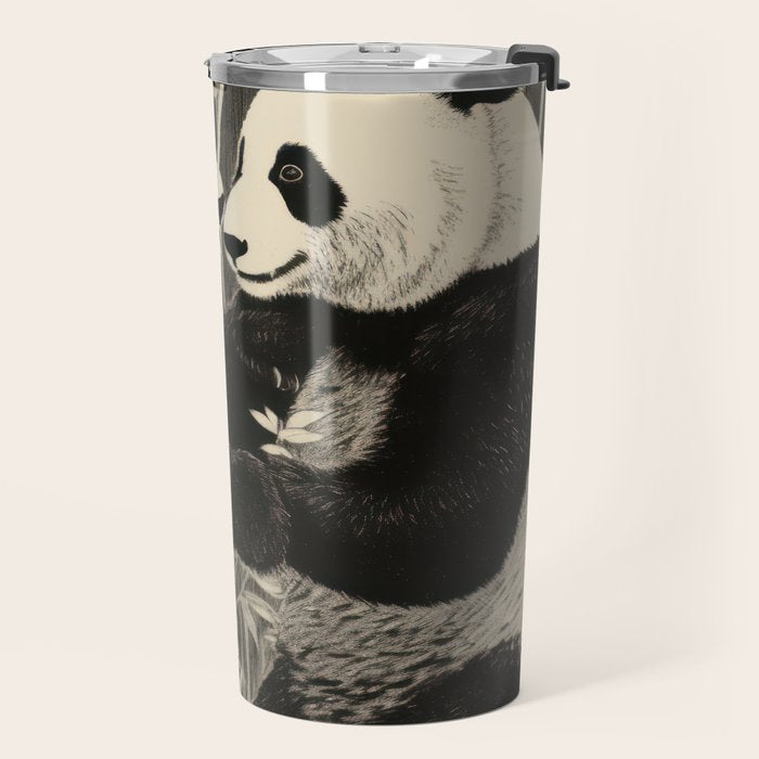 Bamboo Panda Dancing Pair Travel Mug Gallery Image 2
