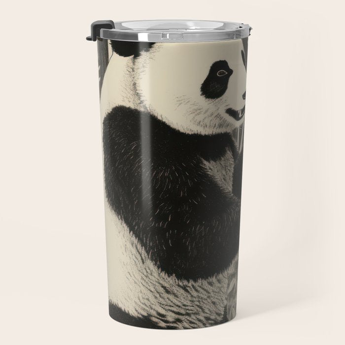 Bamboo Panda Dancing Pair Travel Mug Gallery Image 3