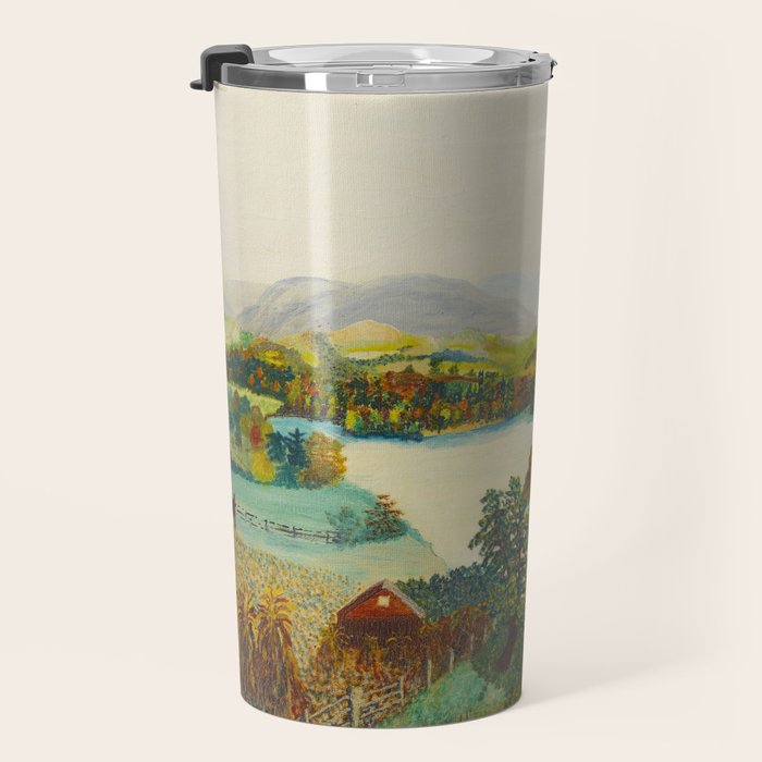 Anna Mary Robertson 'Grandma' Moses Upper Cambridge Valley American Folk Art Travel Mug Gallery Image 3