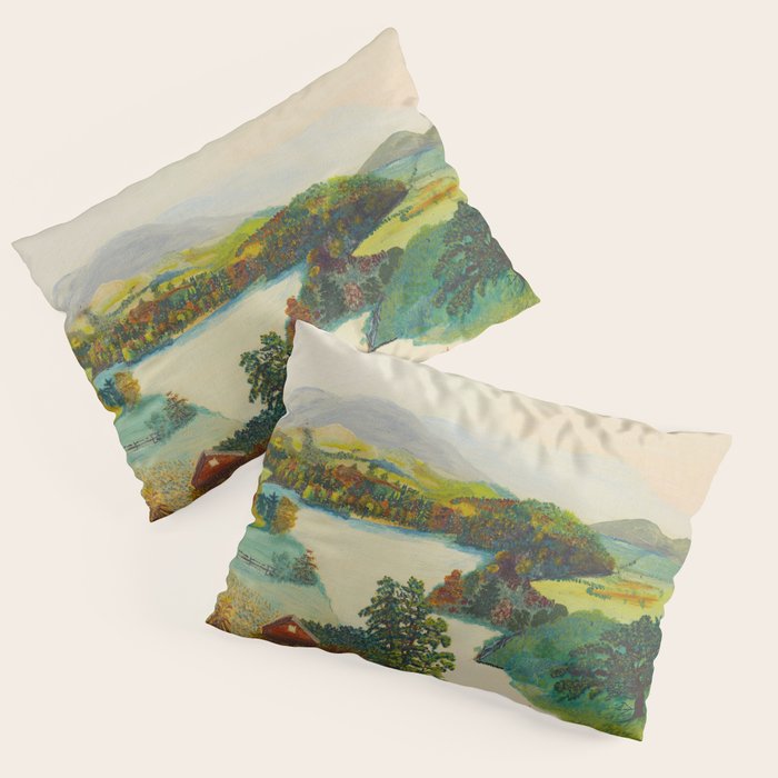 Anna Mary Robertson 'Grandma' Moses Upper Cambridge Valley American Folk Art Pillow Sham Gallery Image 3