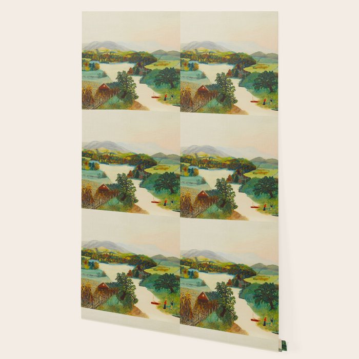 Anna Mary Robertson 'Grandma' Moses Upper Cambridge Valley American Folk Art Wallpaper Gallery Image 2
