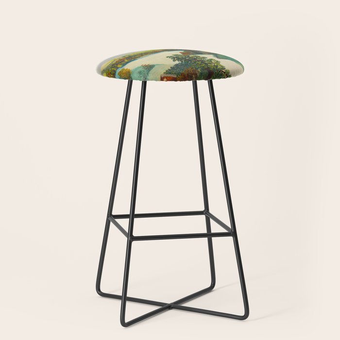 Anna Mary Robertson 'Grandma' Moses Upper Cambridge Valley American Folk Art Stool Gallery Image 1