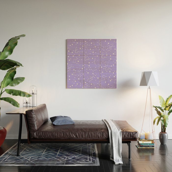 Purple Constellations Wood Wall Art Gallery Image 2