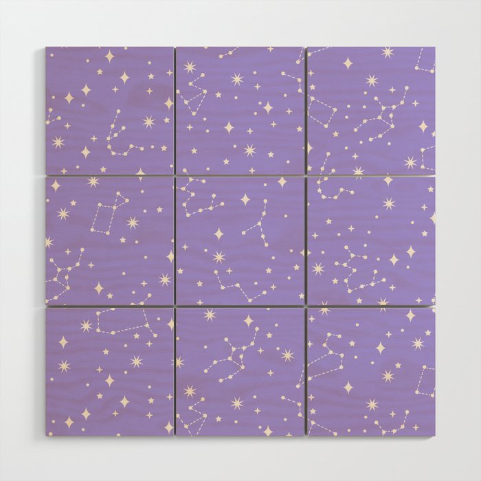Purple Constellations Wood Wall Art Gallery Image 1