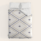 Southwestern Geometric - Tan Navy White Duvet Cover Gallery Image 6