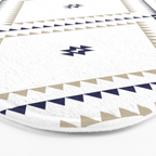 Southwestern Geometric - Tan Navy White Bath Mat Gallery Image 3