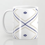 Southwestern Geometric - Tan Navy White Coffee Mug Gallery Image 3