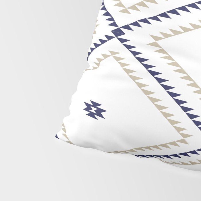 Southwestern Geometric - Tan Navy White Pillow Sham Gallery Image 4