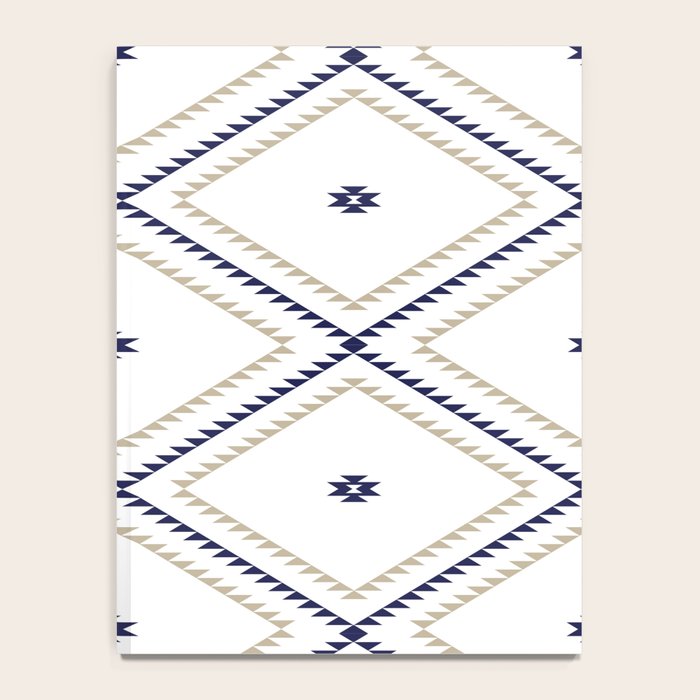 Southwestern Geometric - Tan Navy White Notebook Gallery Image 4