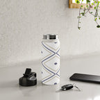 Southwestern Geometric - Tan Navy White Water Bottle Gallery Image 4