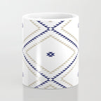 Southwestern Geometric - Tan Navy White Coffee Mug Gallery Image 4